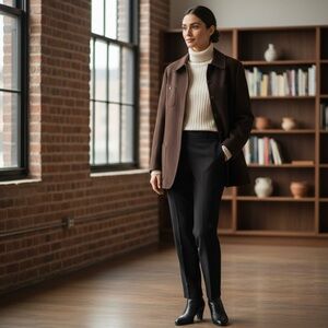 Vintage 90s Anne Klein II 100% Pure Wool Light Utility Jacket USA 10 fits like 6